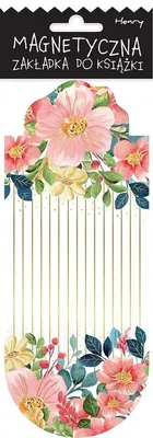 Image de Marque-page magnétique ovale Fleurs colorées