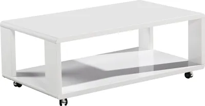 Produktbild von Couchtisch Dakoro 109, Farbe: Weiß Hochglanz - Abmessungen: 40 x 105 x 60 cm (H x B x T)