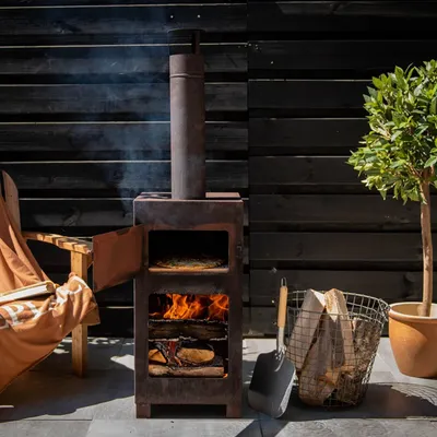 Produktbild von EssCernert Design Esschert Design Terrasse Herd mit Pizzaofen Rost -gelöscht