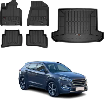 Immagine prodotto di Set di tappetini e fodere per bagagliaio OMAC per Hyundai Tucson 2015-2020 in gomma TPE 5x