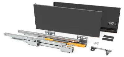 Immagine prodotto di Cassetto Esterno Concept 30 Kg H185 mm P 350 Grigio Antracite Acciaio Emuca