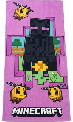 Obrázek produktu pro Osuška Minecraft Enderman a včelky 70x140 cm