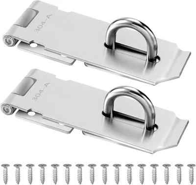 Obrázok produktu pre Bezpečnostný zámok 10 cm, 2 ks, nehrdzavejúca oceľ 304, vrátane skrutiek, pre dvere