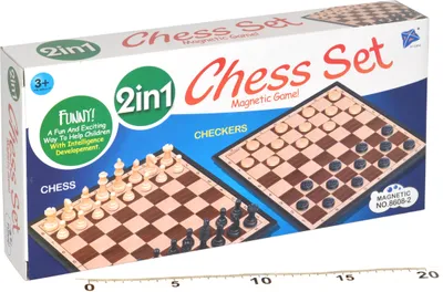 Image de Jeu d'échecs et de dames 2en1 magnétique