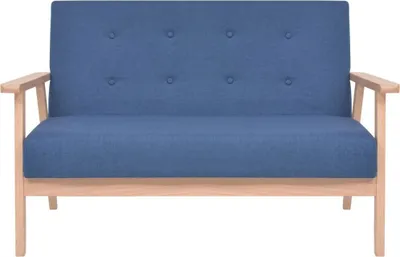 Produktbild von vidaXL Sofas 2-Sitzer-Sofa Stoff Blau