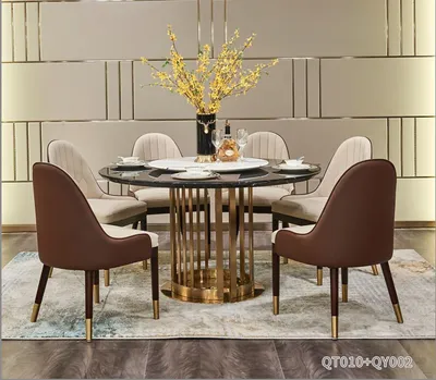 Produktbild von Runder Tisch  Esstisch Runde Tische Designer Edelstahl Designer Möbel Esszimmer