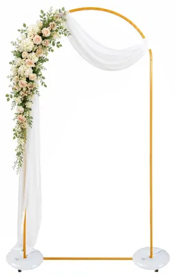 Metallbogen 2,2 x 1,2 m goldener Hochzeitsbogen Hintergrund