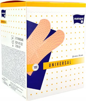Produktbild von Universalpflaster mit Verband, 100 Stück, 25 mm x 76 mm