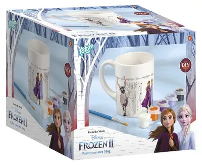 Produktbild von Totum Disney Frozen 2 Paint Your Own Mug, Guss-/Mal-Set für Kinder, 5 Jahr(e), Mehrfarbig