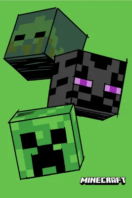 Produktbild von Baby-Fleecedecke Minecraft Die Mobs 100x150 cm