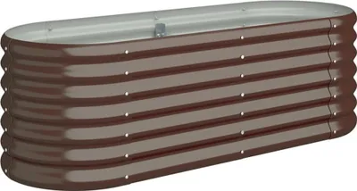 Produktbild von vidaXL Hochbeet Verzinkter Stahl 114x40x36 cm Braun