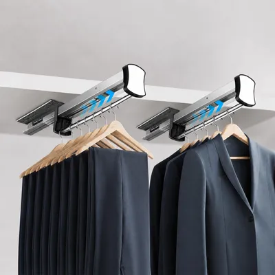 Image de Omgoods - Supports à vêtements extensibles, 30 cm - Lot de 2, pour l'organisation de votre placard