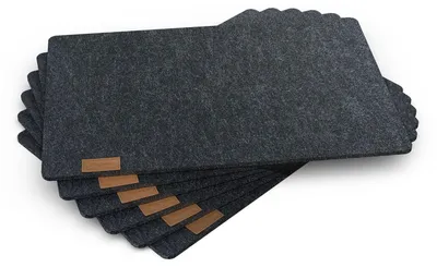 Produktbild von Hoffmann Platzset Filz 45x30 cm 6er-Set anthrazit hitzebeständig