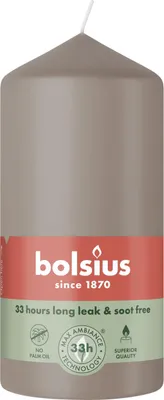 Produktbild von Bolsius Stumpenkerze helles taupe 12 cm Ø 5,8 cm