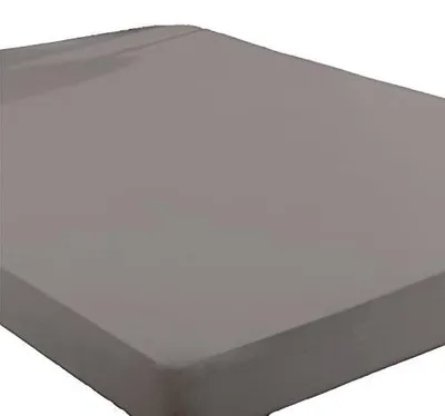 Imagen del producto de Solidchoice - Sábana bajera de satén, 190x200 cm, color taupe