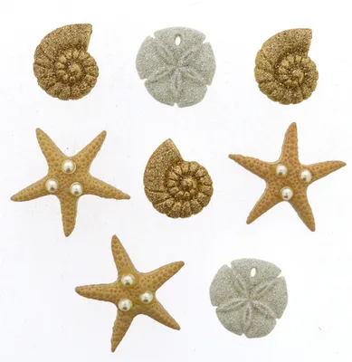 Produktbild von Dress It Up Knöpfe mit Naturmotiven : Glitzer Strand Naturmotive: Glitzer Strand
