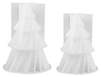 Produktbild von Silikonform für Weihnachtsbäume, flexibel, antihaftbeschichtet, weihnachtliche Harzform für Kerzen, Schokolade, Gelee und Seifenherstellung