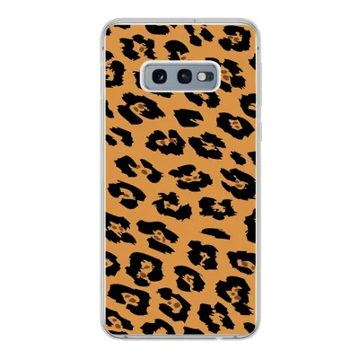 Produktbild von MuchoWow® Handyhülle Schutzhülle Hülle für Samsung Galaxy S10e Pantherdruck - Orange - Schwarz Silikon Softcase Handy Hülle - Handy
