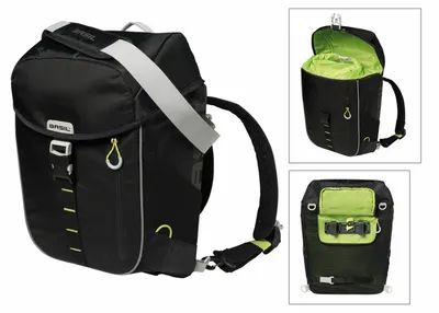 Immagine prodotto di Borsa singola BASIL "Miles" - nero/lime