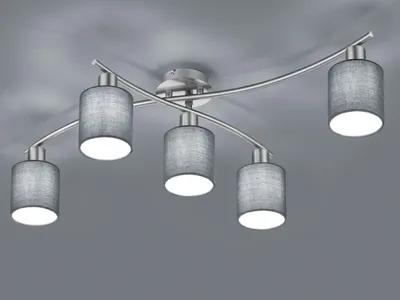 Produktbild von Trio 605400511 Deckenleuchte 5xE14 nickel matt