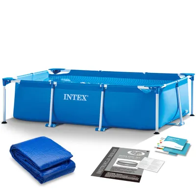 Obrázek produktu pro Zahradní bazén s kovovou konstrukcí 220 x 150 x 60 cm 2v1 INTEX 28270