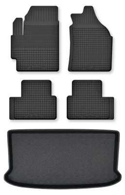 Obrázok produktu pre Vaničkové autokoberce + vaňa kufra pre: Mitsubishi Colt VII 2008-2012 5-dverová verzia 5 ks