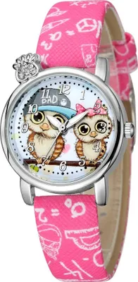 Produktbild von Owl Kinderuhr Rosa 1 – Coole Uhr für Schulkinder KP11301