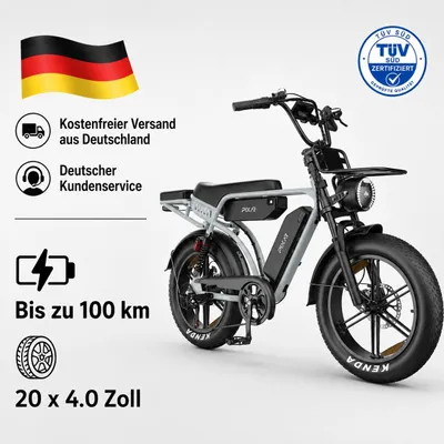 Produktbild von PIXAR M9 E-Bike 48V 17,5Ah Akku (105km), 250W Heckmotor, Shimano 7-Gang