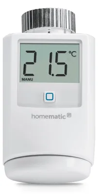 Produktbild von Homematic IP Smart Home Heizkörperthermostat, digitaler Thermostat Heizung, Heizungsthermostat, Steuerung per App, Alexa & Google Assistant, einfache Installation, Energie sparen, 140280A0