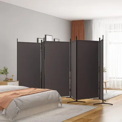 Immagine prodotto di Solidchoice - Paravento pieghevole marrone, 6 pannelli, 520x180 cm