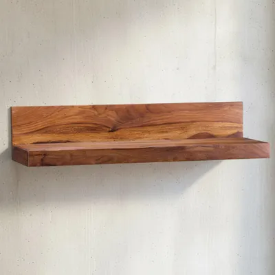 Produktbild von Wandregal "Nako" Massivholz: Flexibles Landhaus-Design, pflegeleicht. Braun, 80x23x17 cm | Kadima Design