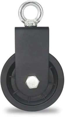 Immagine prodotto di Rullo da fitness nero da 90 mm per corde e palestra, portata 160 kg