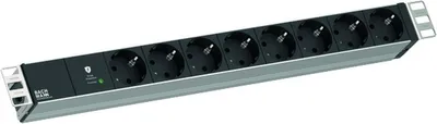 Image de BACHMANN 19" 1HE 8xCEE7/3 RAL7035 1xSPD-Plus 2,0m CEE7/7