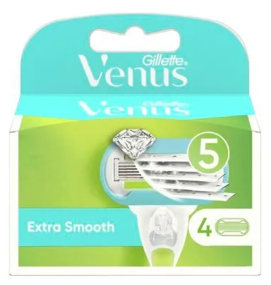 Zdjęcie produktu dla Gillette, Venus, Extra Smooth, Wymienne wkłady, 4 sztuki (PRODUKT Z NIEMIEC)
