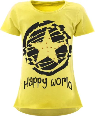 Produktbild von BEZLIT Mädchen T-Shirt mit Motiv Druck und Kunstperlen Gelb 104