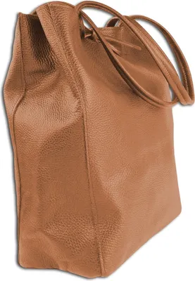 Zdjęcie produktu dla Toscanto skórzana torba shopper na ramię jasnobrązowa OTTM107SC