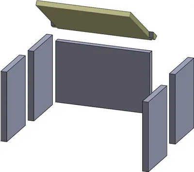 Produktbild von Heizgasumlenkplatte 435x305x20mm (Vermiculite) passend für Jydepejsen**