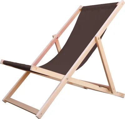 Produktbild von Liegestuhl Strandliege Sonnenliege Gartenliege Holz Liege Holzstrandliege 120kg Braun
