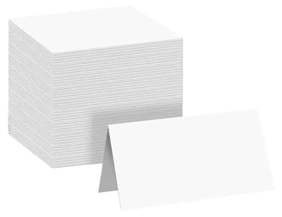 150 Namenskarten blanko, 9x10 cm, zum Selbstbeschriften