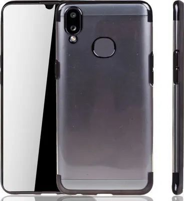 Immagine prodotto di Custodia protettiva in silicone trasparente nero per Samsung Galaxy A10s.  Custodia posteriore in TPU