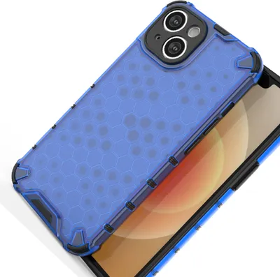 Produktbild von Wabengehäuse Iphone 14 Gepanzertes Hybridgehäuse Blau