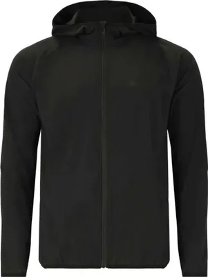 Produktbild von Kapuzenjacke für Herren Schwarz mit Frontreißverschluss, unifarbenes Design
