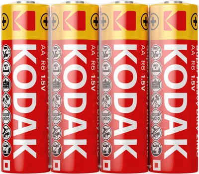 Produktbild von Kodak Heavy Duty Zink-Bleistift-Batterie R6 AA4-Schrumpf