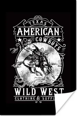 Produktbild von MuchoWow® Poster Mancave - Cowboy - Altmodisch - Western 40x60 cm - Plakate für die Wand - Poster Babyzimmer