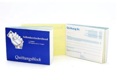 Obrázok produktu pre Blok na potvrdenky, samoprepisovací, 14,5 x 10,5 cm, 2 x 50 listov, Din A6