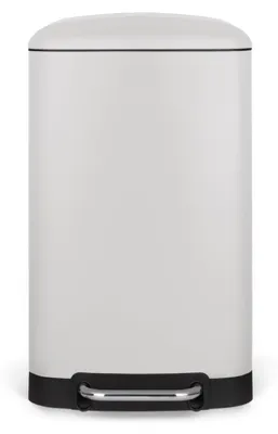 Abfalleimer mit Pedal, 30 l, Metall, Weiß, modernes Design