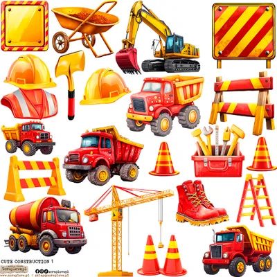 Obrázok produktu pre AUFKLEBER ScrapLove Dekor Nálepky - Cute Construction 1