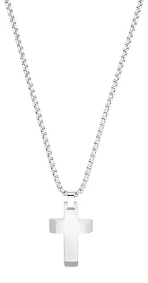 Produktbild von s.Oliver 2033914 Herren Collier Kreuz Edelstahl Silber 60 cm