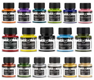 Produktbild von LM-Kreativ Porzellan- & Keramikfarbe Set Color Cosmos, 17 x 45 ml