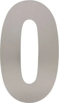 Produktbild von Hausnummer 0 XXL 500x2mm Edelstahl gebürstet
